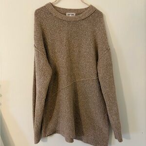 Open edit knit tan Brown Sweater oversized size small